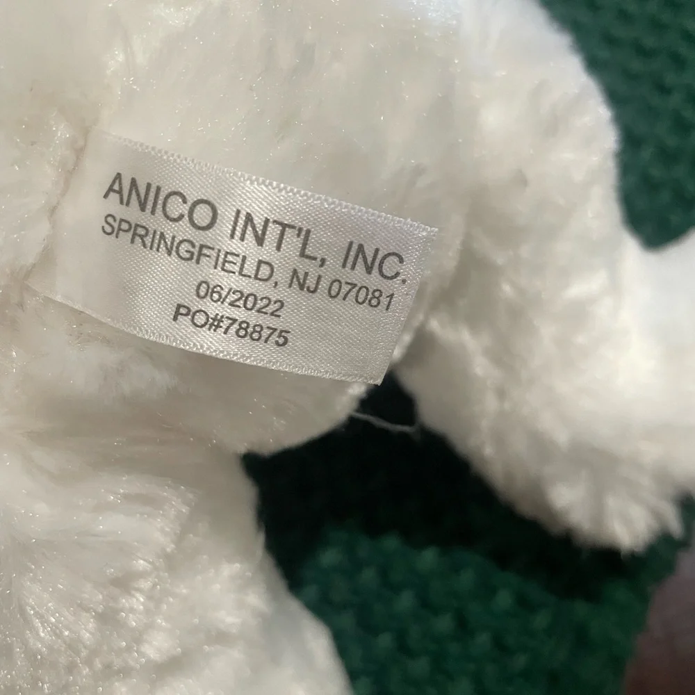 White Teddy Bear with Pink Bow looks New